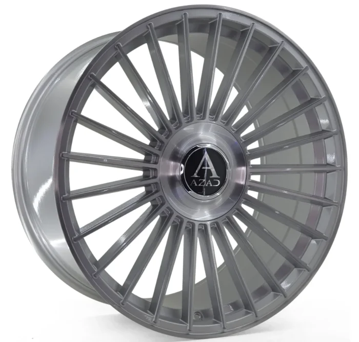 4 RODAS ZEUS IMP MODELO AZAD AZ25 / ARO 22 / 2 TALAS / (5X112) ET15/20 - Imagem 1