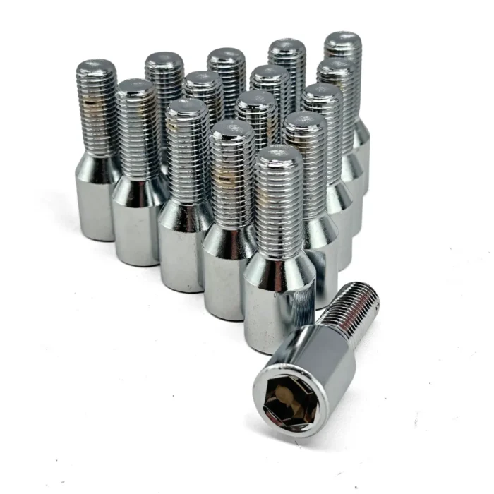 16 Parafusos Lob Cônico de Aço Cromado / Rosca 12x1,25  - Imagem 1