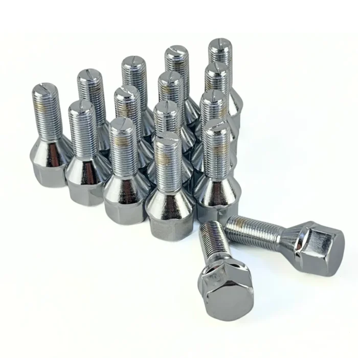 16 Parafusos Cônico de Aço Cromado / Rosca 12x1,5 Chave 17 - Imagem 1