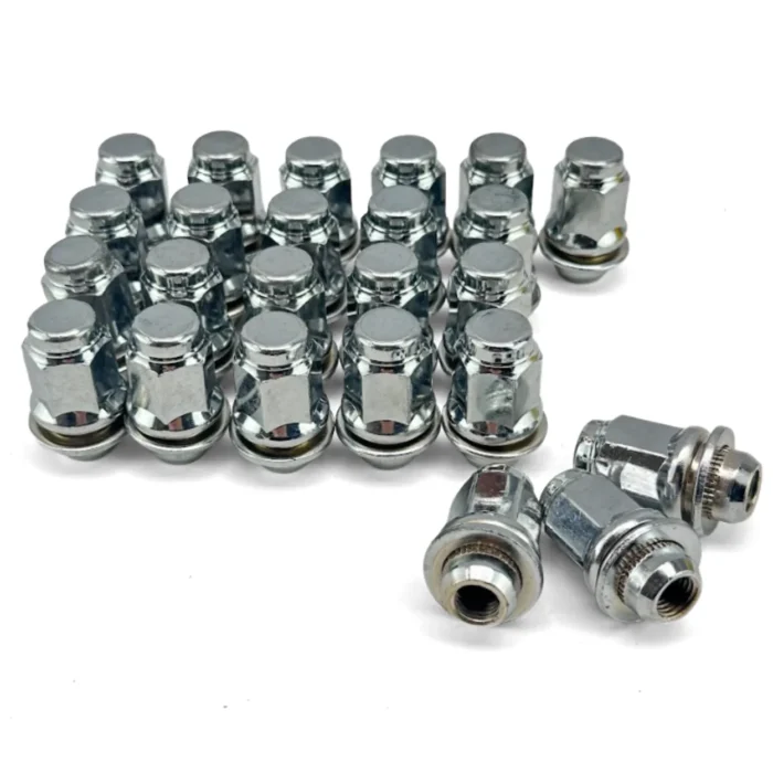 20 Porcas Retas de Aço Cromado / Rosca 12x1.5 Ch21 - Imagem 1