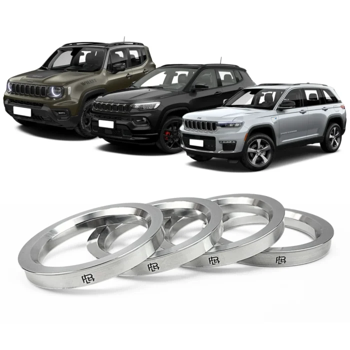Jg 4 Aneis Centralizador De Roda em Aluminio Jeep 65,1 - Imagem 1