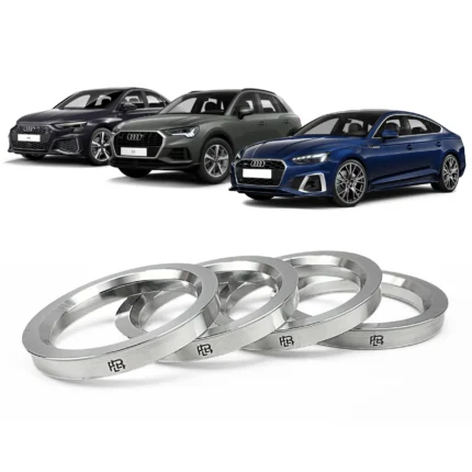 Jg 4 Aneis Centralizador Alumínio Para Audi 66.6