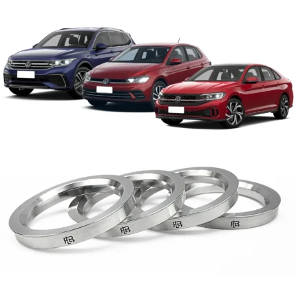 Jg 4 Aneis Centralizador Alumínio Para Volkswagen 57.1