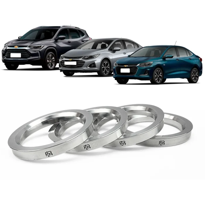 Jg 4 Aneis Centralizador De Roda em Aluminio Chevrolet 56.6 - Imagem 1