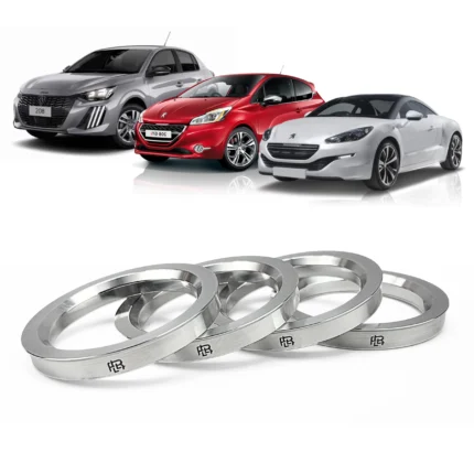 Jg 4 Aneis Centralizador De Roda em Aluminio Peugeot 65,1