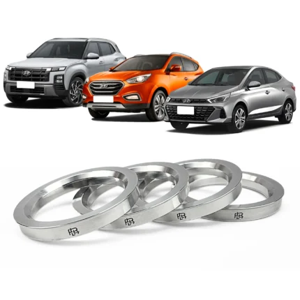 Jg 4 Aneis Centralizador De Roda em Aluminio Hyundai 67,1