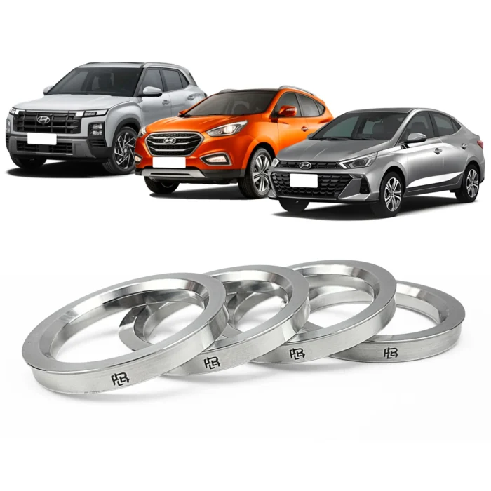 Jg 4 Aneis Centralizador De Roda em Aluminio Hyundai 67,1 - Imagem 1