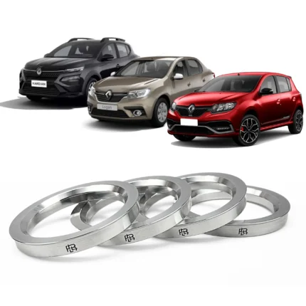 Jg 4 Aneis Centralizador De Roda em Aluminio Renault 60.1