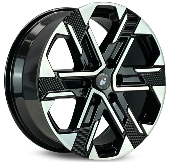 4 RODAS GT7 MODELO BERGAMO MITSUBISHI / ARO 18X8 (6X139) ET25 - Imagem 1
